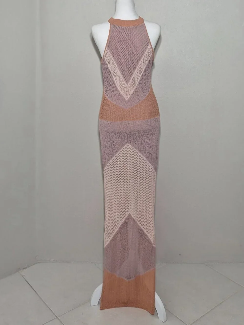 VENUS Women’s Sleeveless Knit Halter Maxi Dress Size Small NWOT - Picture 2 of 10